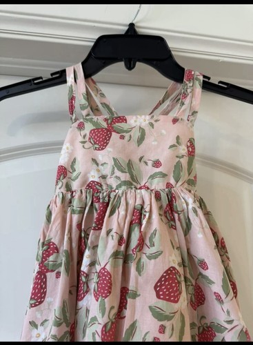 Cynthia Rowley Strawberry Sundress Handkerchief Hem size 4T - Picture 2 of 14