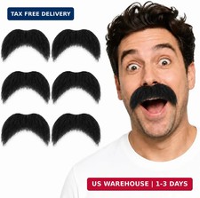 6 PCS Fake Mustache for Men, Self Adhesive Stick On Mustaches