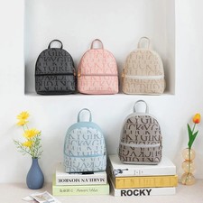 New Arrival Women Letter Printed Backpack Minimalist Design Daily Shoulder Bag