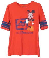 TB11788 DISNEY PARKS Women's Cotton Tunic T-Shirt Short Sleeve Geometric Size S