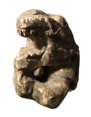 Ancienne sculpture zoomorphe en pierre – Sierra Leone – art africain tribal - Photo 1/4