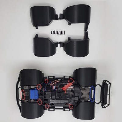Fenders Liner Kotflügel für 1/16 Traxxas Mini Slash 4x4 RTR Short Course Truck