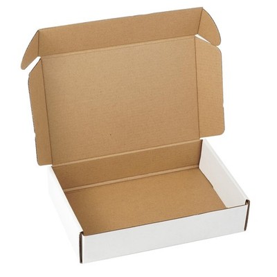 25 PK 9x6x2'' White Corrugated Shipping Boxes Small Business Mailer