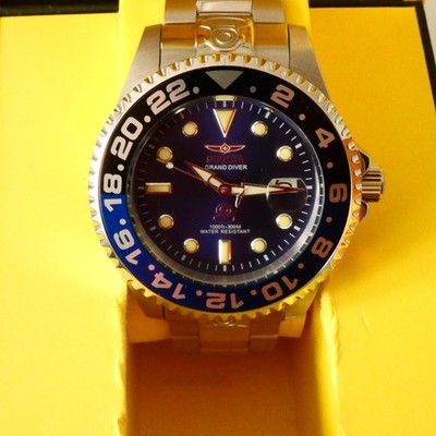 Invicta 21865 Grand Diver Edelstahl Herren Automatikuhr - 47 mm Uhr