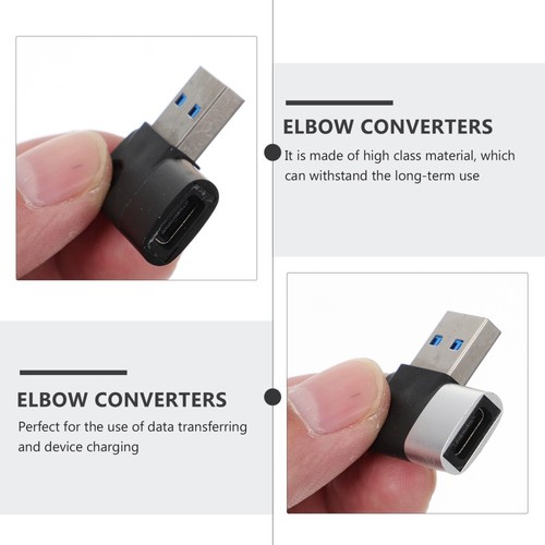 2 Pcs Type-c Adapter Converter from Usb-c to Right Angle Adapters - 第 4/12 張圖片