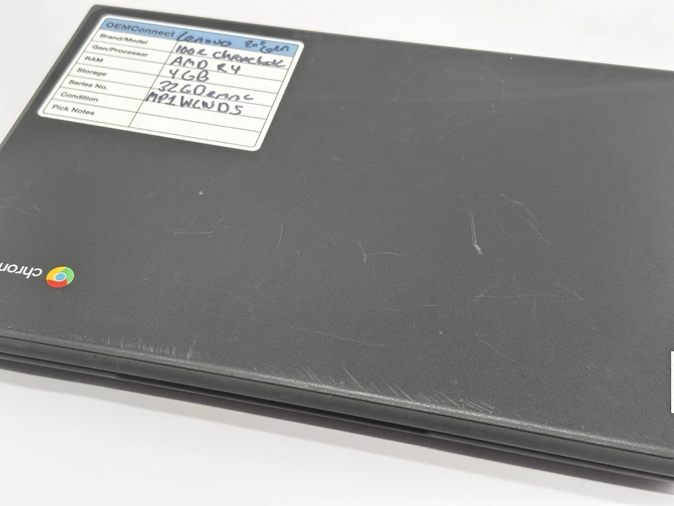 Lot of 7 Lenovo 100e Chromebook 2nd Gen (32GB eMMC, AMD A4, 4GB RAM)-Part Only - Image 3 of 4