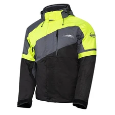 KATAHDIN GEAR RECON JACKET MENS, BLACK/GREY/HI-VIZ - LARGE