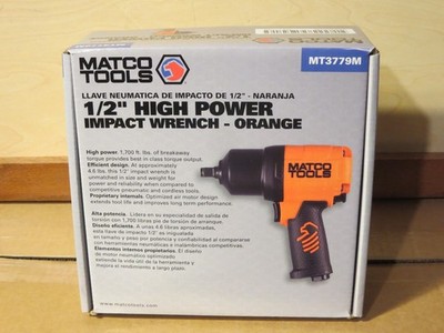 MATCO 1/2''  Impact Wrench MT3779M 1700 ft. lbs. OrangeNEW factory Packaging