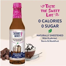 Jordan's Skinny Syrups Sugar Free Syrup, Chocolate Mocha Syrup, 12.7 Oz