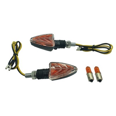 77206002A Paar Blinker Carboon Look Kurz A Lampe Genehmigt Univer