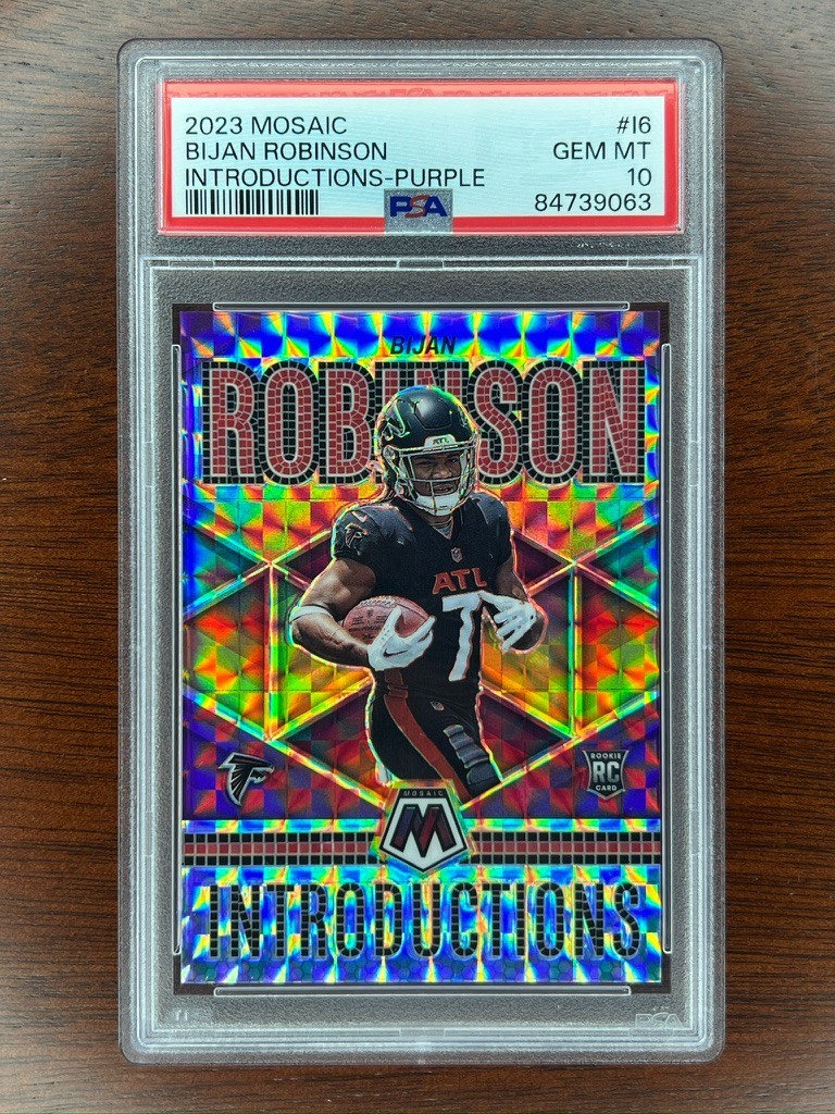 Bijan Robinson Panini Mosaic Introductions #I6 Purple
