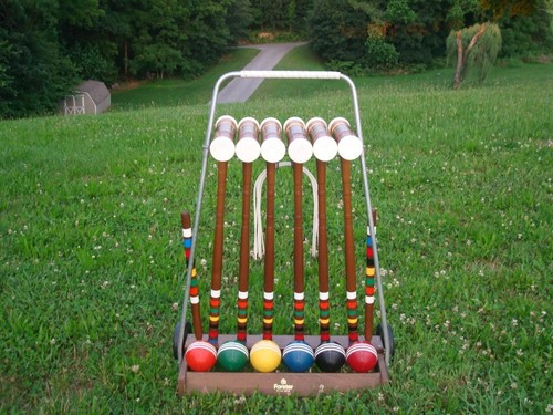 Vintage Forster Croquet Set & Wheeled Stand - 6 Player - Exc. Condition - Picture 23 of 24