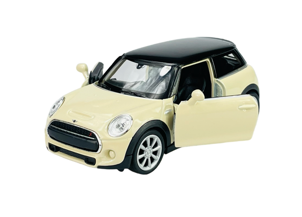 Welly New Mini Hatch F56 Beige 1:34 Die Cast Metal Model Neu Im Kasten-image