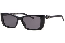 Gucci GG1681S 008 Sunglasses Women's Black/Silver/Grey Rectangle Shape 53mm