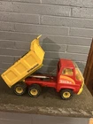 Tonka Truck Toys Red & Yellow Hydraulic Dump Truck Pressed Steel Vintage 1970's