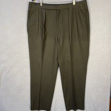 Ralph Lauren Purple Label Wool Dress Pants Mens 38x31 Drab Green Cuffed Pleated