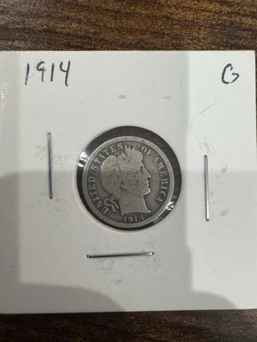 1914 BARBER SILVER DIME  ~ NICE COIN ~ 90% SILVER