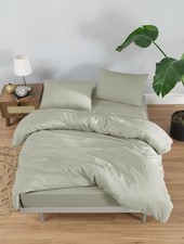 100 Cotton Jersey Duvet Cover Set - Ultra Soft Breathable - All-Season Com...