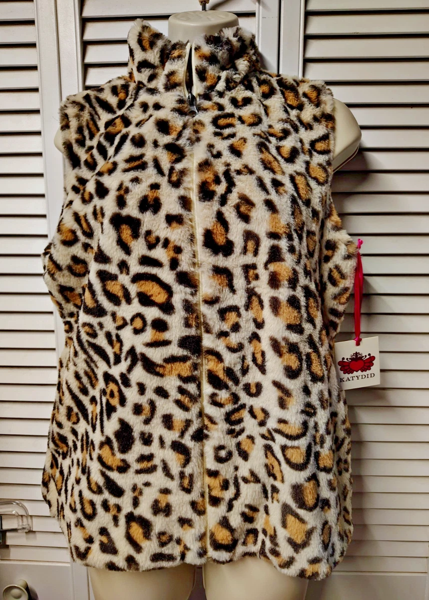 leopard faux fur vest products for sale | eBay