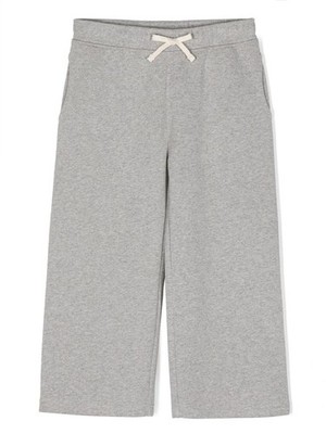 Bonpoint Melange-Effect Wide-Leg Trousers, Size 6Y