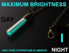 The BRIGHTEST Glow In The Dark Necklace Money Can Buy! Pure Strontium Aluminate!