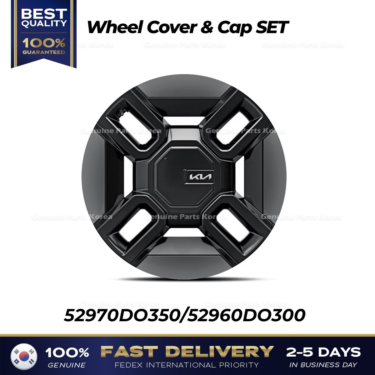【529】 ⭐Genuine⭐ Wheel Cover & Cap SET 52970DO350 52960DO300 for Kia