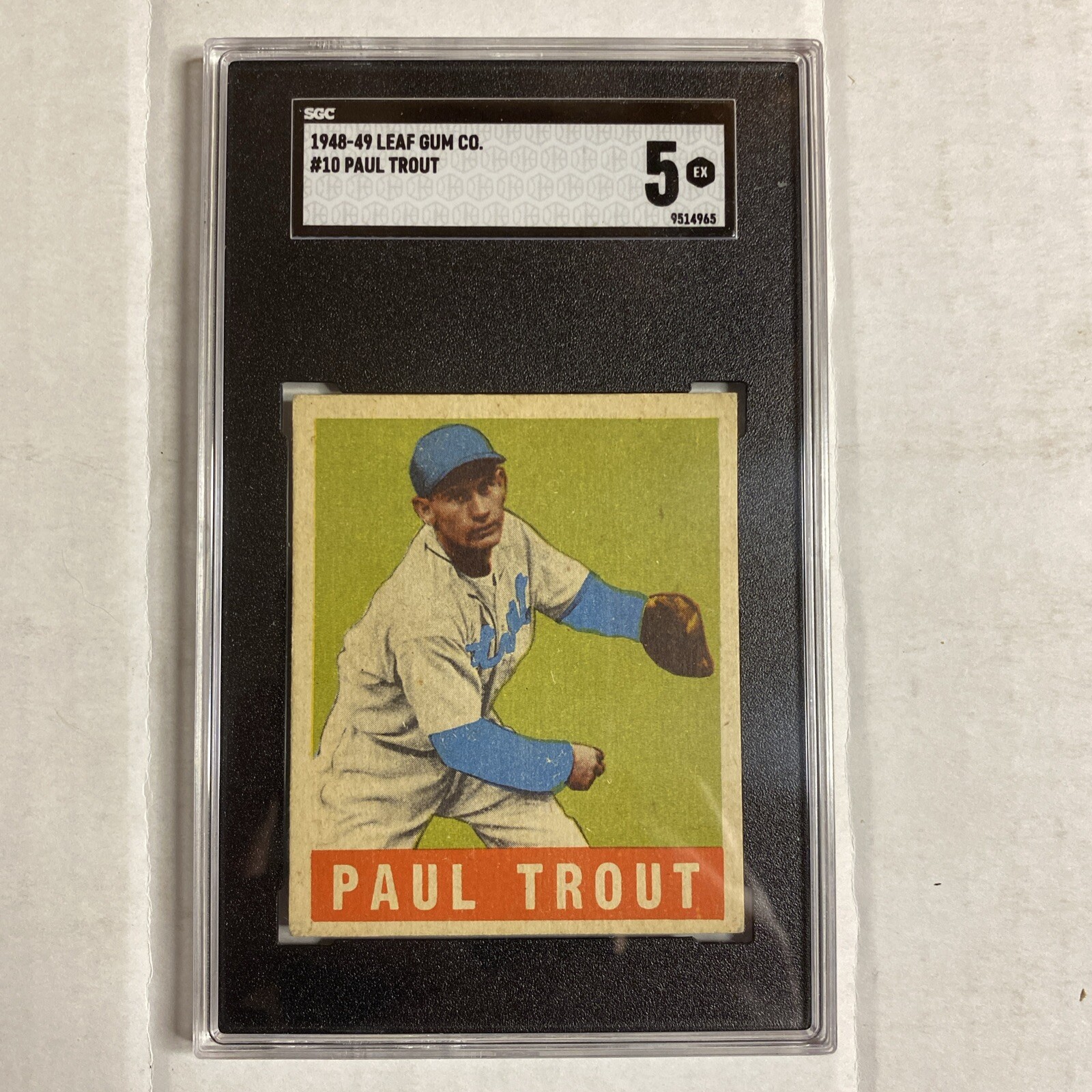 1948-49 Leaf #10 Paul Trout SGC 5 PS