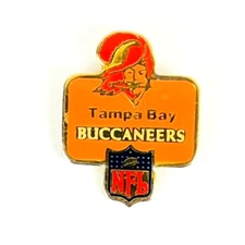 Vintage 1980's NFL Tampa Bay Buccaneers Football Hat Lapel Jacket Pin Pinback