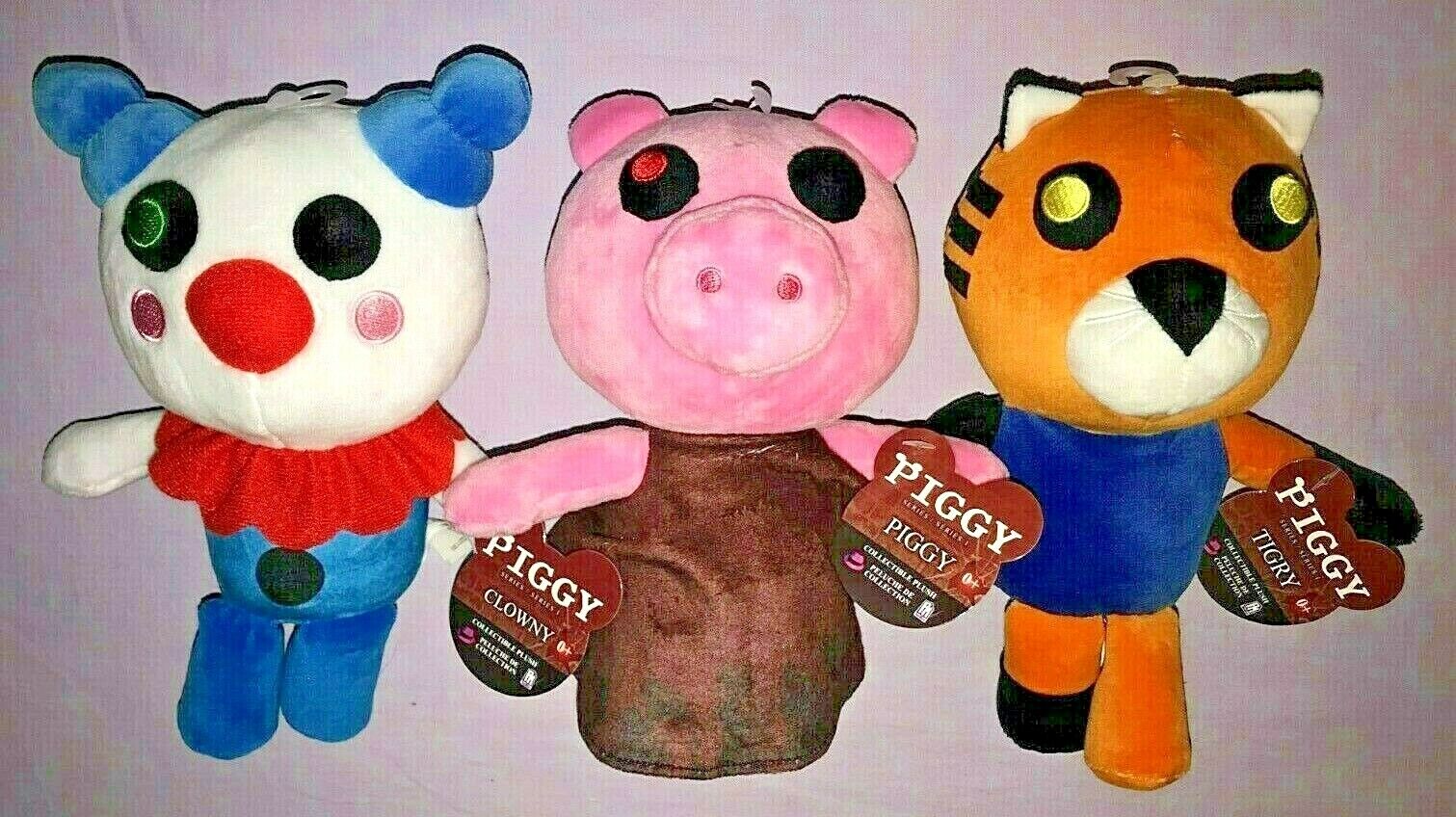 PIGGY Roblox Collectible Plush Series 1 - Clowny, Piggy and Tigry