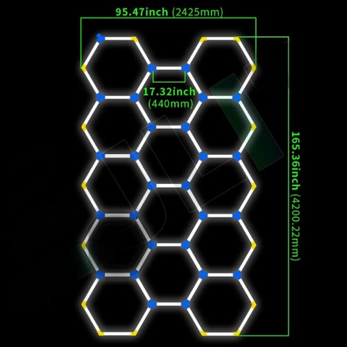 5-14X LED Hexagon Licht RGB Farbwechsel Dimmbar Waben Beleuchtung Wandleuchte - Picture 13 of 29