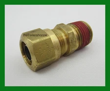 VelVac Air Brake Fitting DOT Approved 5/8" Tube 1/2" NPT Male Connector  2 PC