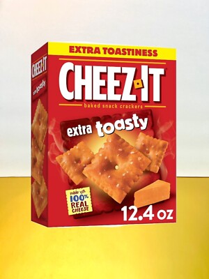   New Exclusive Cheez-It Extra Toasty Baked Cheese Snack Crackers Box 12.4oz