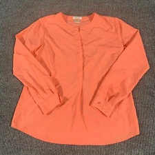 Van Heusen Top Women's Medium Pink Henley Pullover Lightweight Soft Flow Elegant