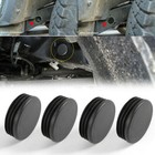 4X Black ABS Chassis Frame Hole Cover Trim For Jeep Wrangler JT 18+ Accessories