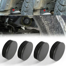 4X Black ABS Chassis Frame Hole Cover Trim For Jeep Wrangler JT 18+ Accessories