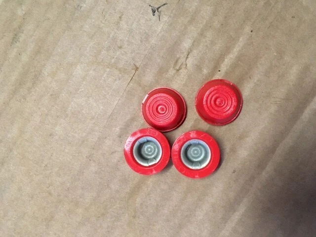 Little Tikes Cozy Coupe - SPARE PARTS - 4 RED plastic covered end caps