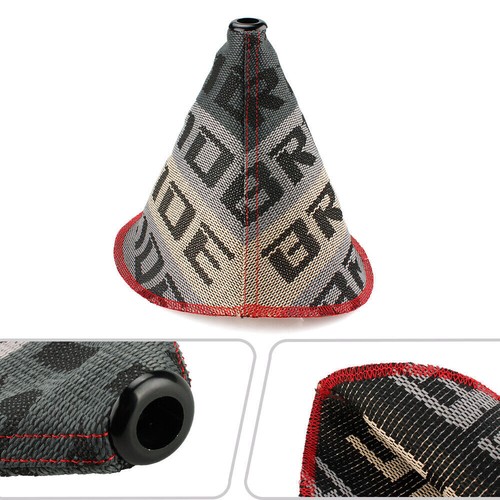 BRIDE Racing Universal Hyper Fabric Shift Boot Shift Knob Cover with Red Stitch - Picture 14 of 17