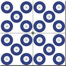 ARCHERY TARGET - 5000 PLUS SHOTS! XL MULTI 5-SPOT 34" X 34"