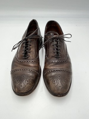 Allen Edmonds Strand Brogue Cap Toe Oxford Brown 6105 Size US 8 E 