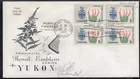 Canada Scott 428 Blk 4 Rose Craft FDC - Flower Series, Yukon