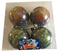 Marvel Avengers Four Pack of Baubles Ornaments Hulk  Ironman NEW IN PACKAGE