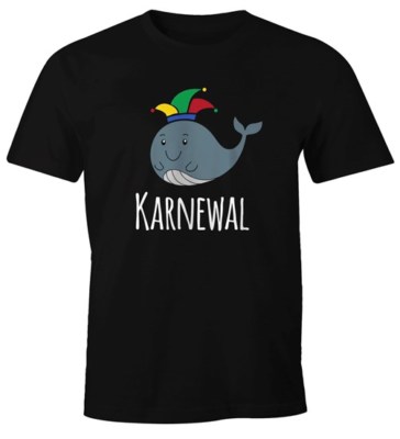 Herren T-Shirt Karne Wal Karnewal Karneval Fasching lustig Fun-Shirt Moonworks 
