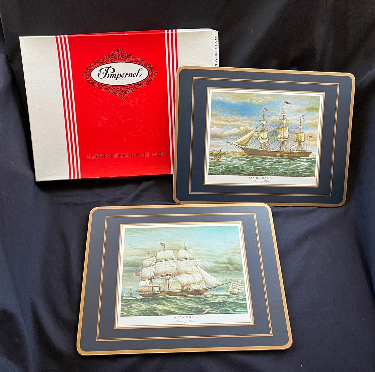 Set of 2 Pimpernel Clipper Ships Cork Back Placemats 12” X 9" England eBay