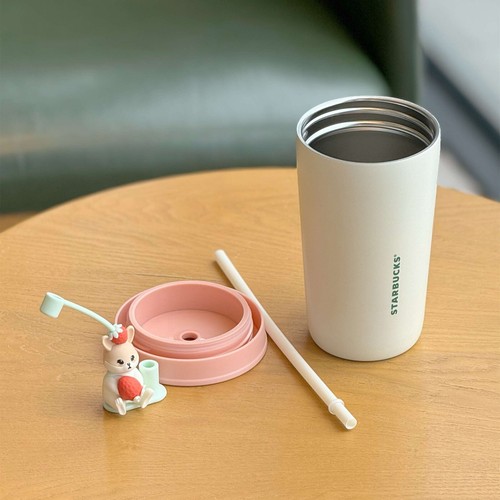 Taza de acero inoxidable Starbucks Strawberry & Rabbit 16 oz 2024 China Good Time Series - Imagen 3 de 6