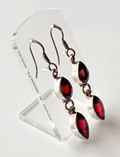 Boucles d'oreilles légères céramique verre et oeil de tigre