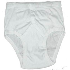 6 SLIP UOMO ALTO APERTO CST ART. 10015 IN PURO COTONE TINTA UNITA COSTINA BIANCO