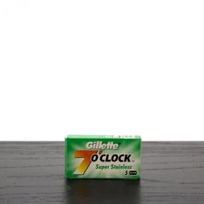 Gillette 7 O'Clock Super Stainless Double Edge Razor Blades, Green