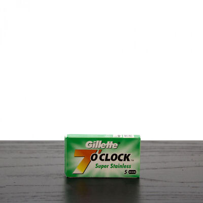 Gillette 7 O'Clock Super Stainless Double Edge Razor Blades, Green