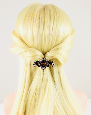 Vintage Mustard Swarovski Crystal Hair Claw Clip VINTAGE BUTTERFLY HAIR CLAW CLIP HAIRPIN USE SWAROVSKI  main image 3