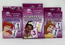 Disney Princess Learning Cards - 3 Decks - Addition-Subtraction-Numbers Counting